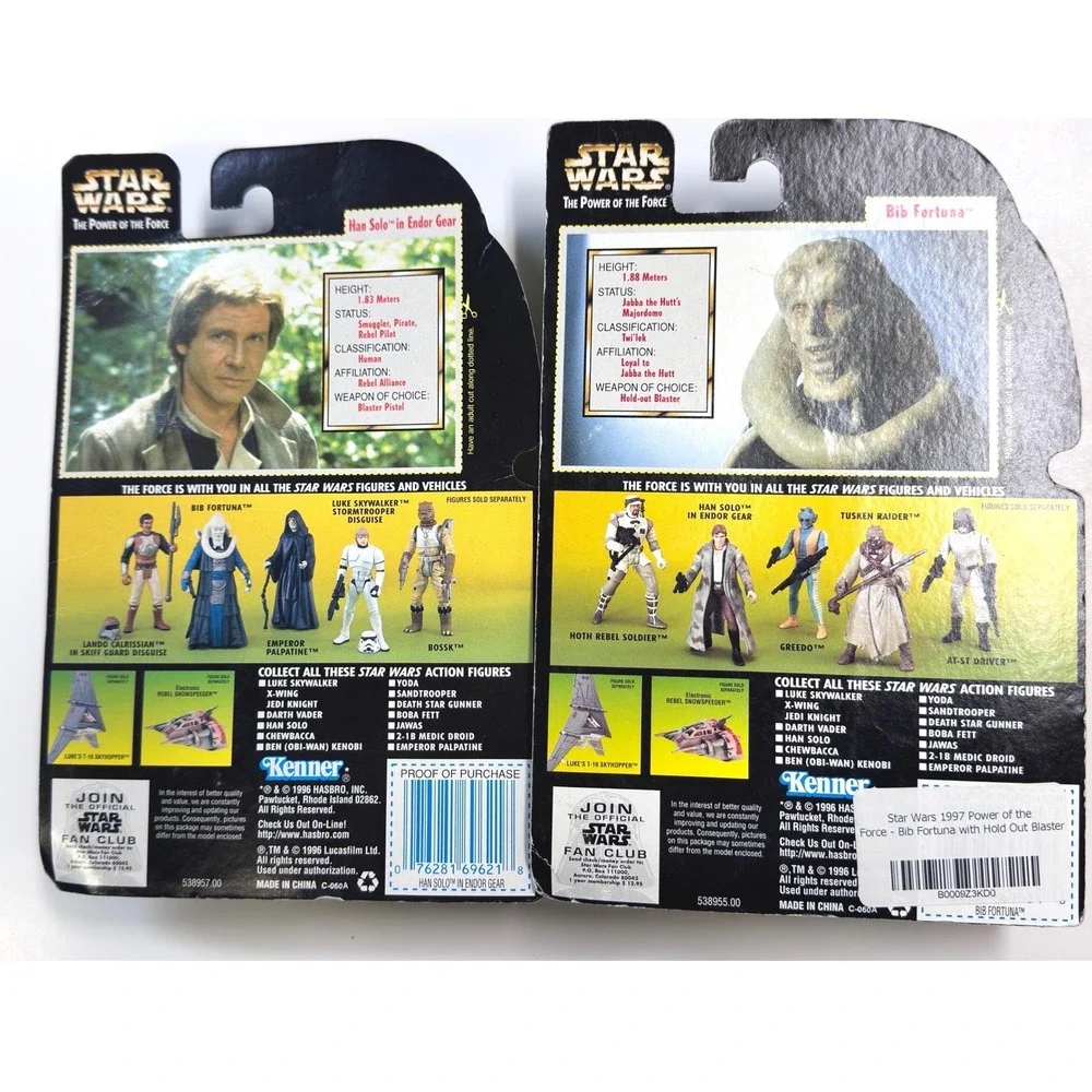 Star Wars  Power of the Force Han Solo iEndor Gear & Bib Fortuna Action Figures